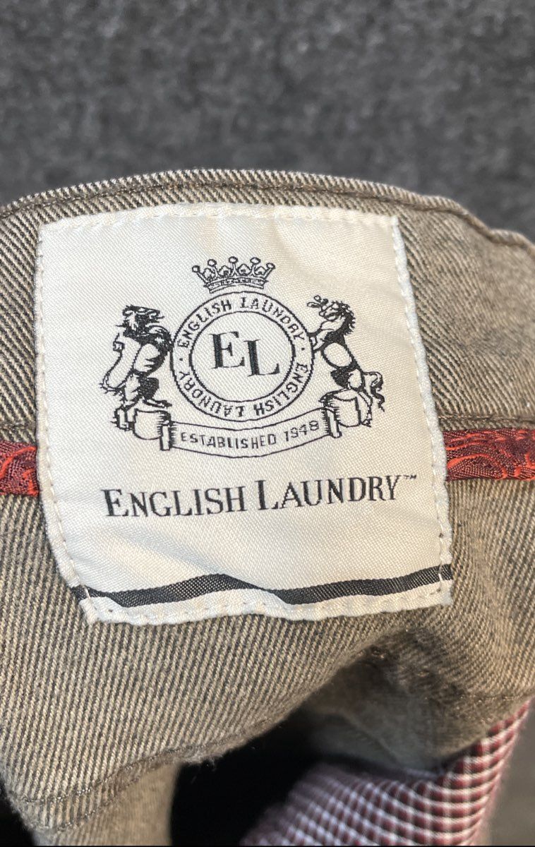 English Laundry Men's Olive Green Stretch 5-Pocket Cotton Blend Pants Sz 38x30
