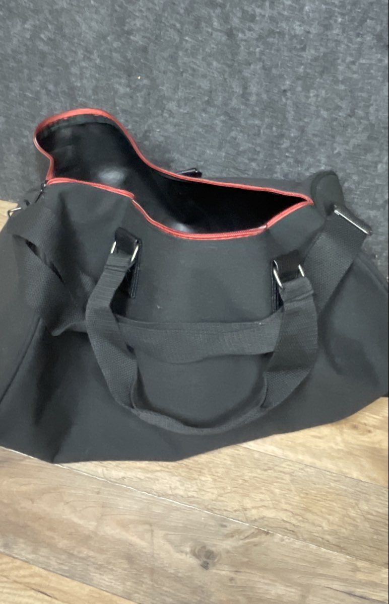 Billie Eilish Black Canvas Duffle Bag Gym Travel Weekender Red Logo