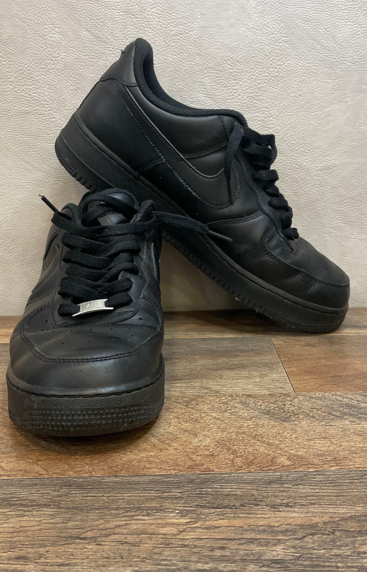 Nike Air Force 1 '07 Triple Black Low Sneakers Men's Size 12 CW2288-001