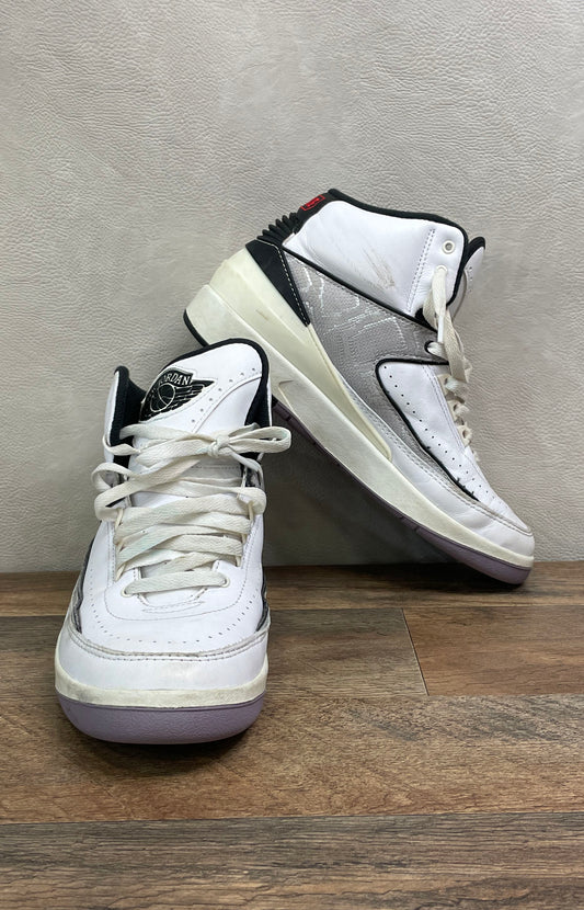 Nike Air Jordan 2 Retro Python White Fire Red Sneakers Mens Size 8.5