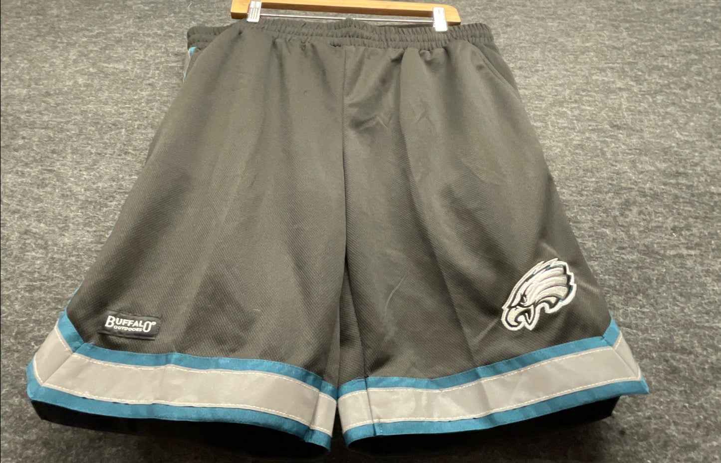 Buffalo Outdoors Men's Philadelphia Eagles Basketball Shorts Black NFL Sz 2XL