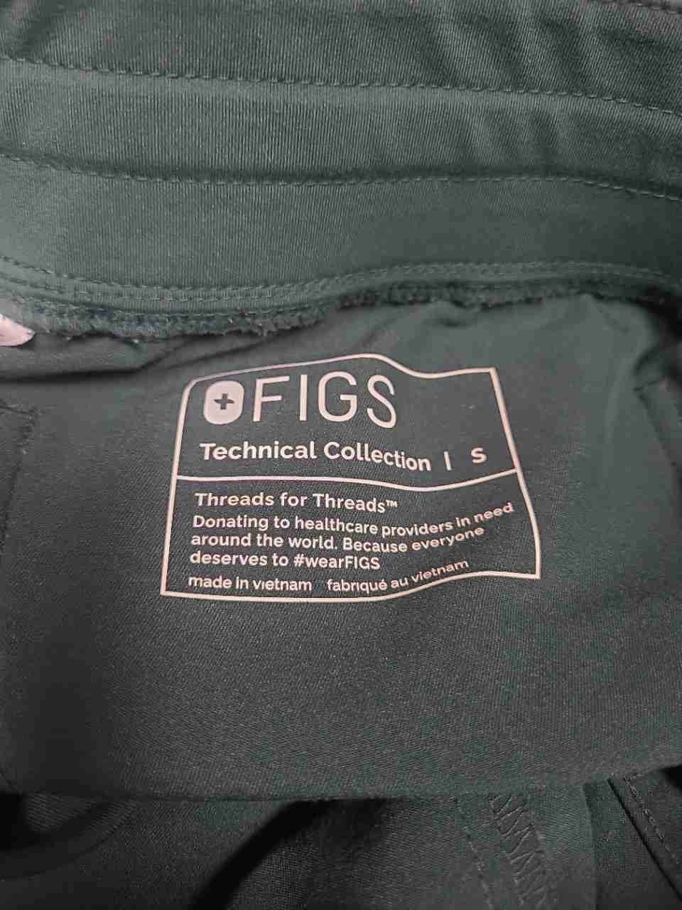 Figs Women's Zamora Jogger Scrub Pants Green Technical Collection Sz S