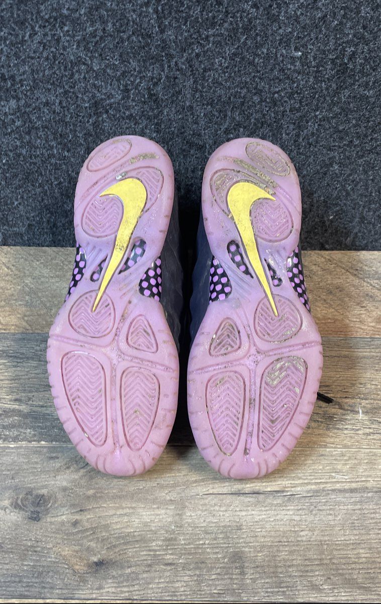 Nike Little Posite One Cave Purple Vivid Sulfur Kids Sneakers Size 2.5Y