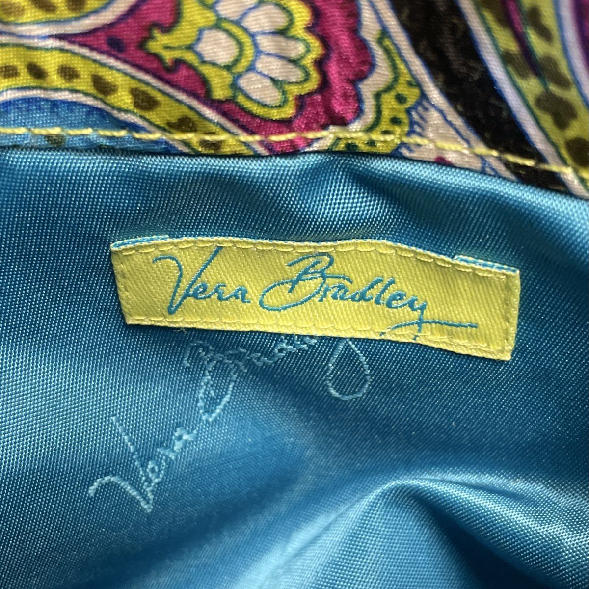 Vera Bradley Paisley Quilted Shoulder Bag and Blue Floral Wallet Lot of 2