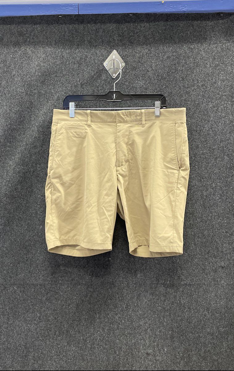 J. Crew Men's Tan Tech Shorts Performance Stretch Chino 9" Inseam Size 34