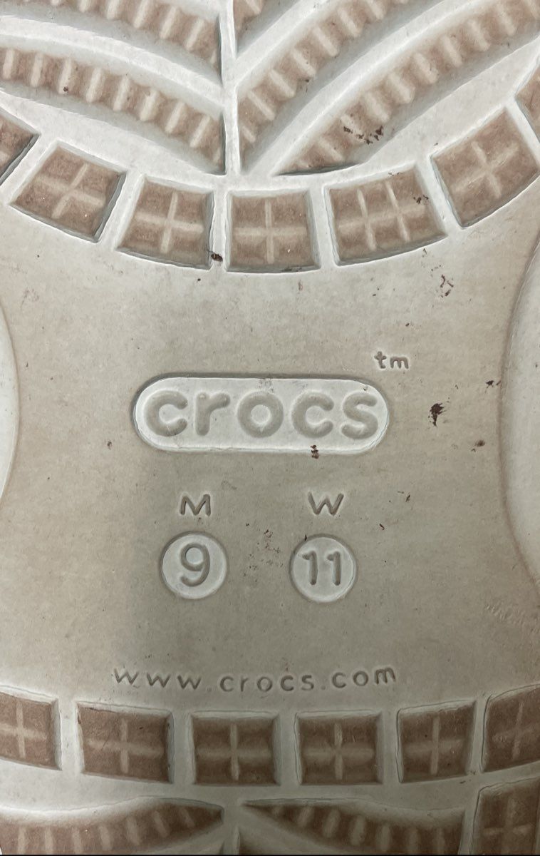 Crocs Classic Dream Sandal Mint Floral Two Strap Slides Men's 9 Women's 11