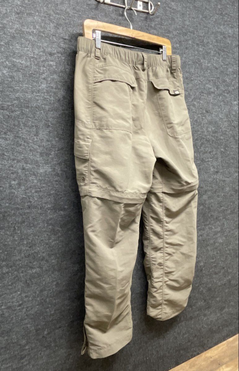 The North Face Men's Tan Convertible Cargo Hiking Pants Zip Off Sz M Short