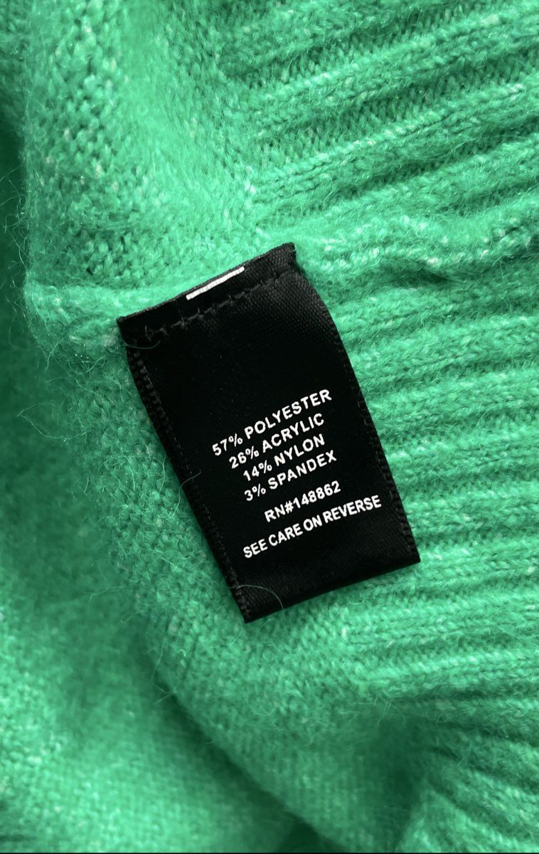 Torrid Women's Green Ribbed Knit Brushed Pullover Sweater Sz 3 NWT