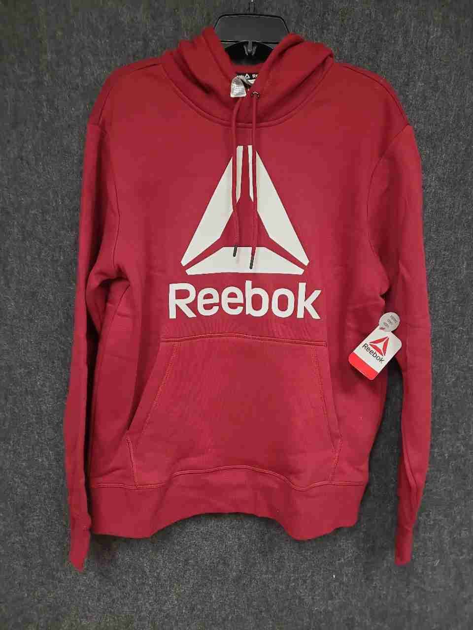 Reebok Men's Delta Logo Hoodie Biking Red Pullover Sweatshirt NWT Size M