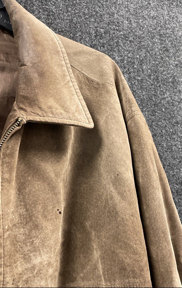 Vintage Y2K Gear For Sports Men's Brown Leather Jacket Samsung Promo Sz XXL