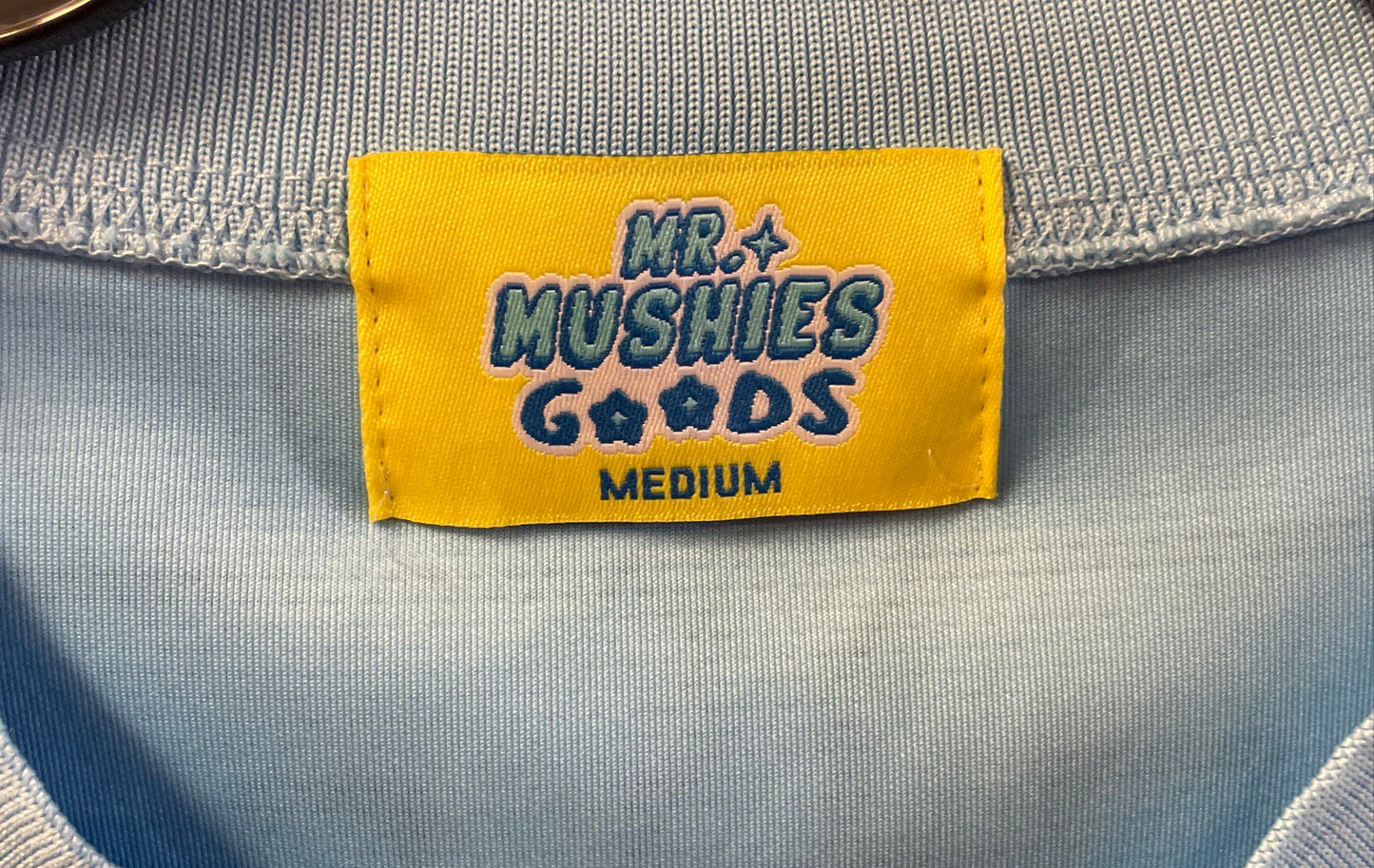 Mr Mushies Goods Light Blue #10 Legend Mesh Baseball Jersey Sz M