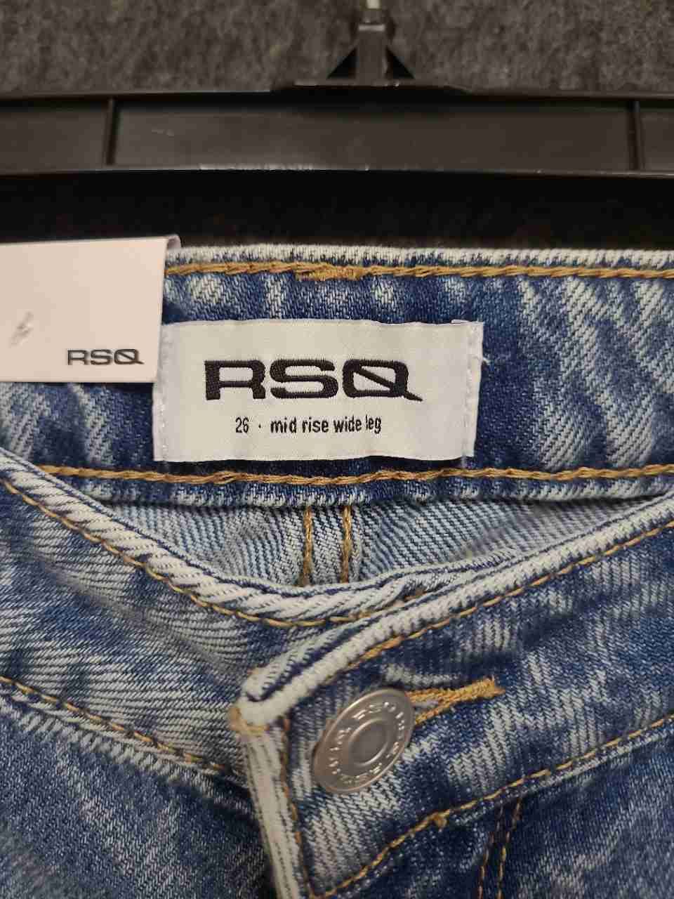 RSQ Women's Mid Rise Wide Leg Jeans Light Wash Blue NWT Size 26