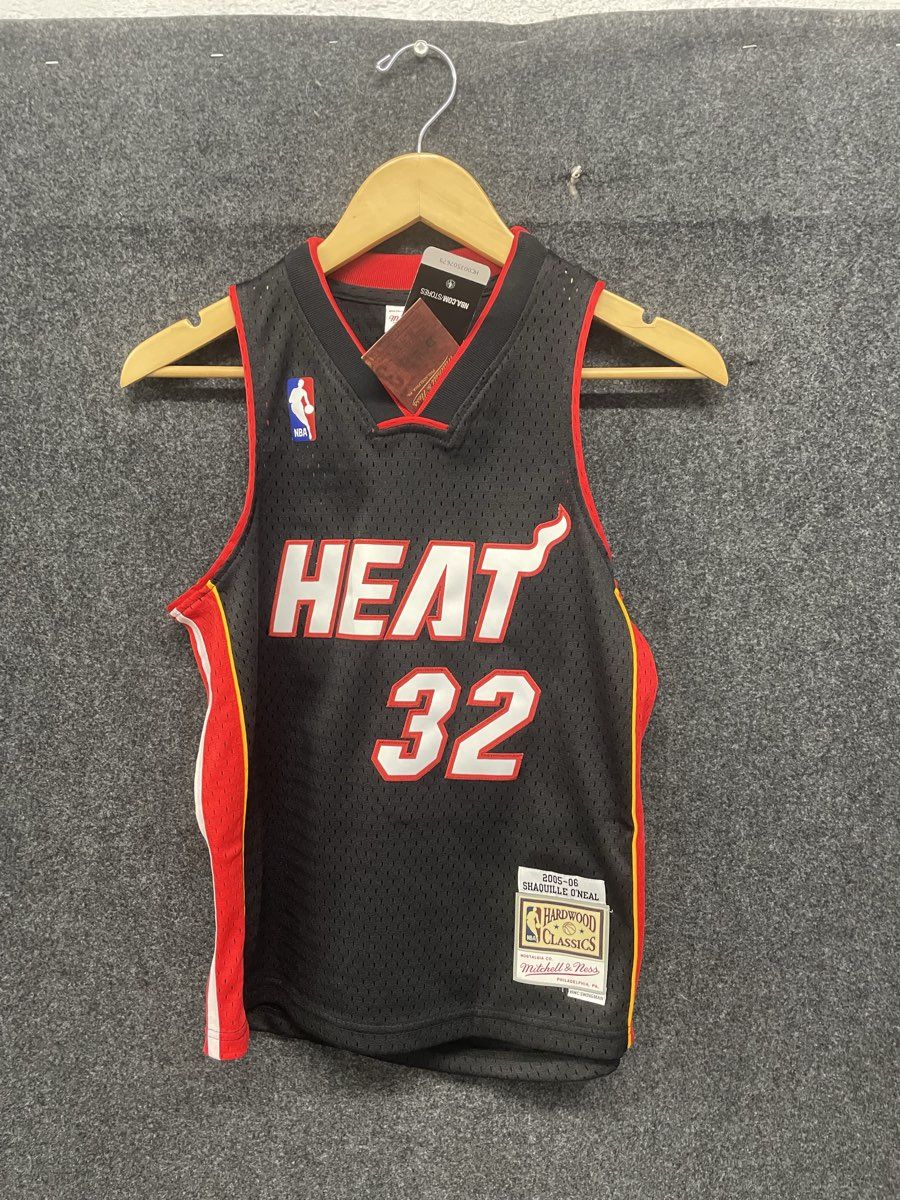 Mitchell & Ness NBA Miami Heat Shaquille O'Neal 32 Hardwood Classics Youth M