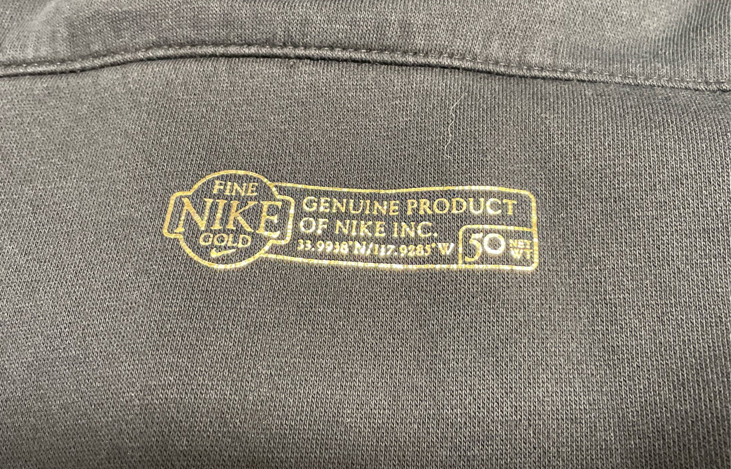 Nike Men's Black Fine Gold Graphic Brea California Pullover Hoodie Sz S