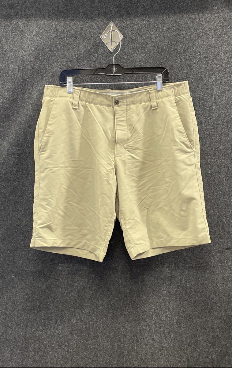 Under Armour Men's Beige Match Play HeatGear Loose Fit Golf Shorts Size 38