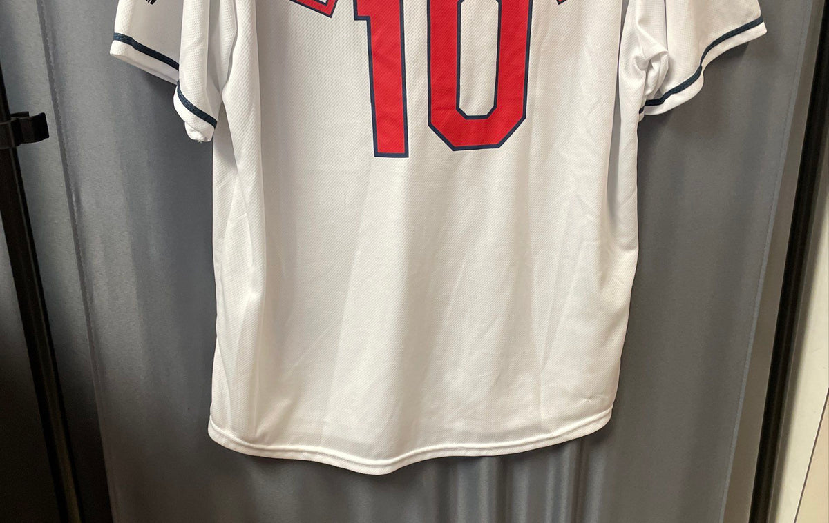 Match-Up Cleveland Indians Edwin Encarnacion #10 SGA Baseball Jersey White Sz XL