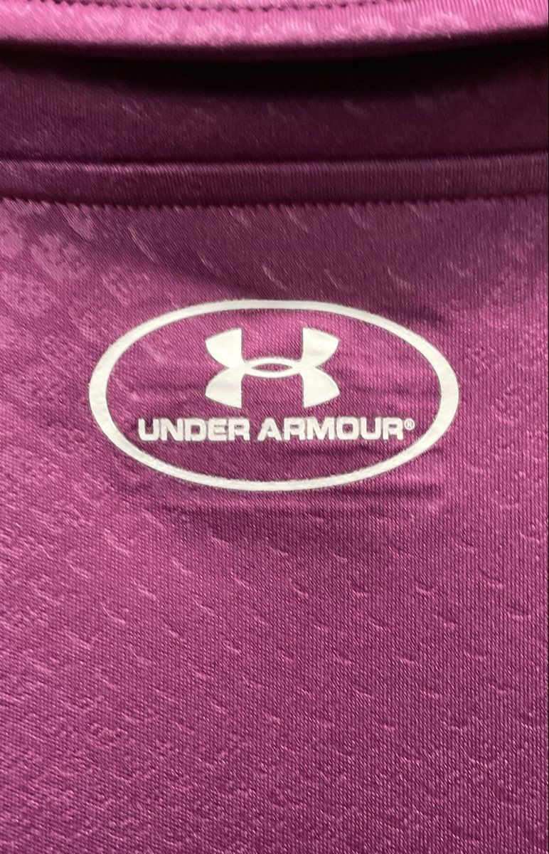 Under Armour Women's HeatGear 1/4 Zip Pullover Maroon Snakeskin Scale Sz S
