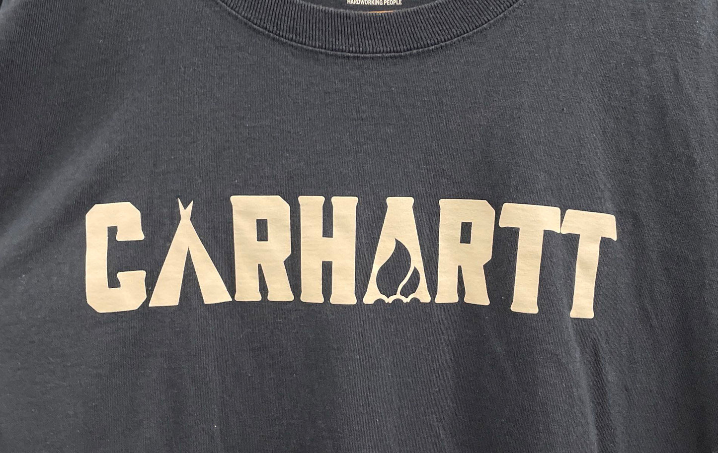 Carhartt Men's Navy Blue Relaxed Fit Short Sleeve Campfire Graphic T-Shirt 2XL