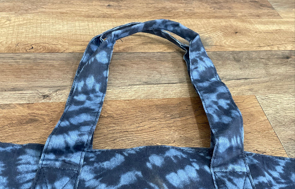 Victoria's Secret Blue Black Tie Dye Canvas Large Tote Bag 2023 Handbag