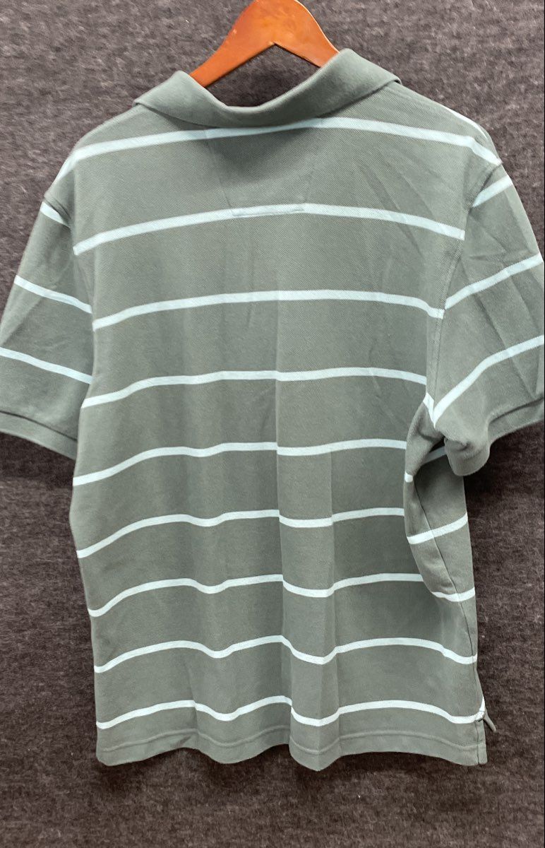 Nautica Men's Green Striped Performance Deck Polo Shirt Classic Fit Size XL