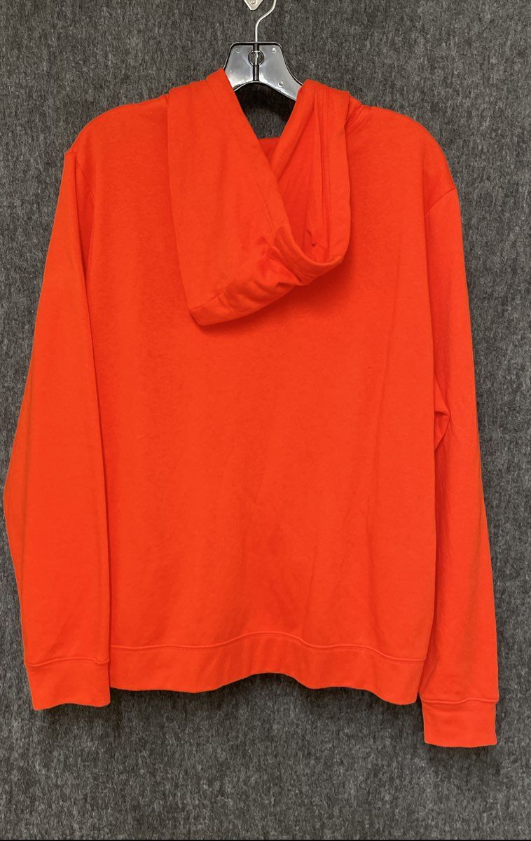 Nike Men's Sportswear Club Fleece Full-Zip Hoodie Crimson Orange Logo XL