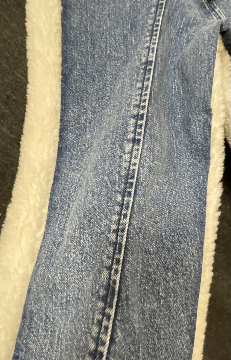 Lou & Grey Women's Denim Sherpa Faux Fur Mixed Media Jacket Blue NWT Sz L