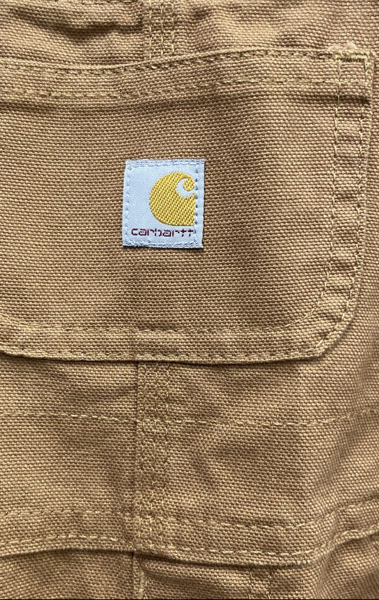 Carhartt Baby Toddler Brown Duck Canvas Bib Overalls Snap Crotch Sz 18M