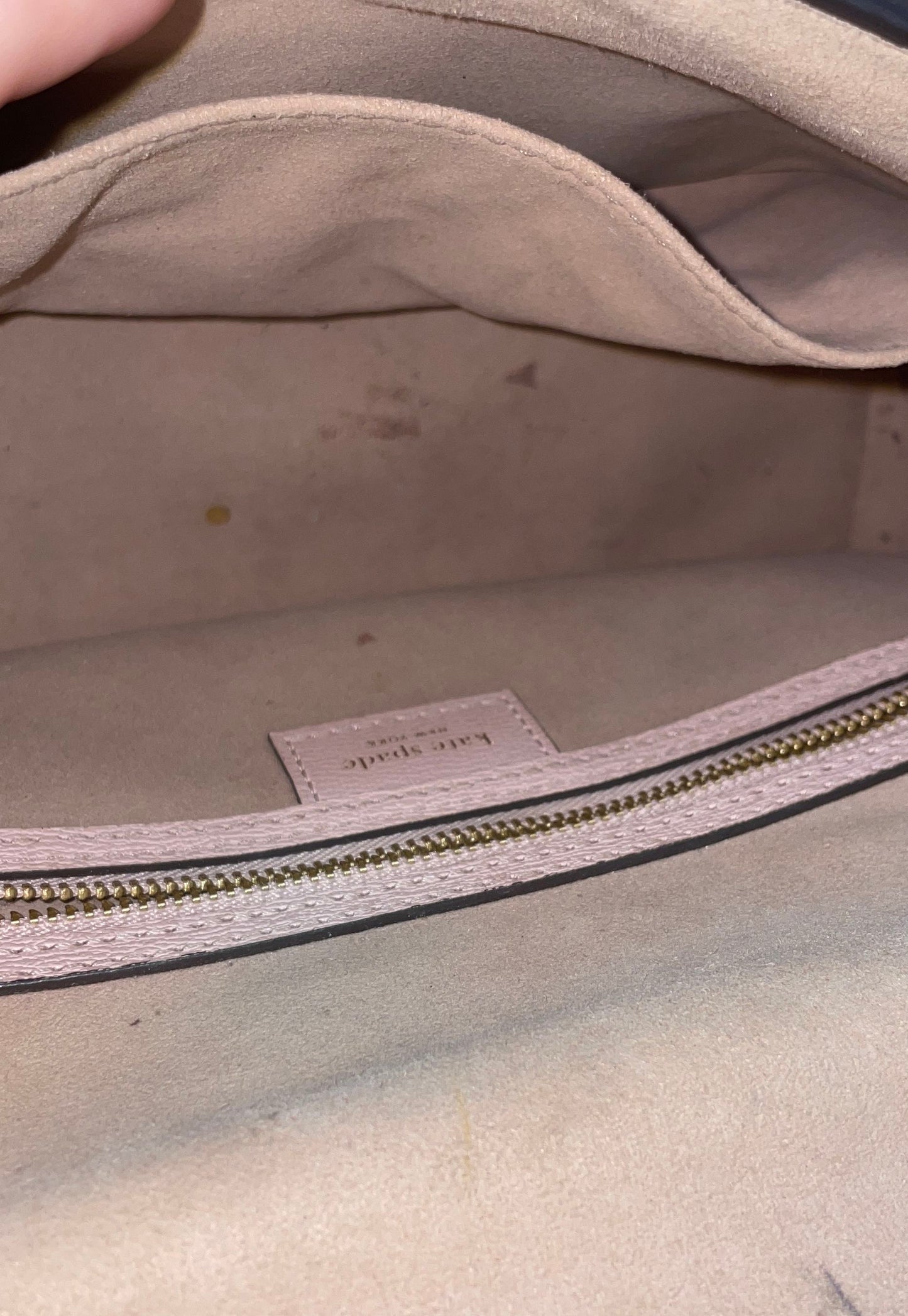 Kate Spade Pink Textured Leather Katy Medium Top Handle Crossbody Bag