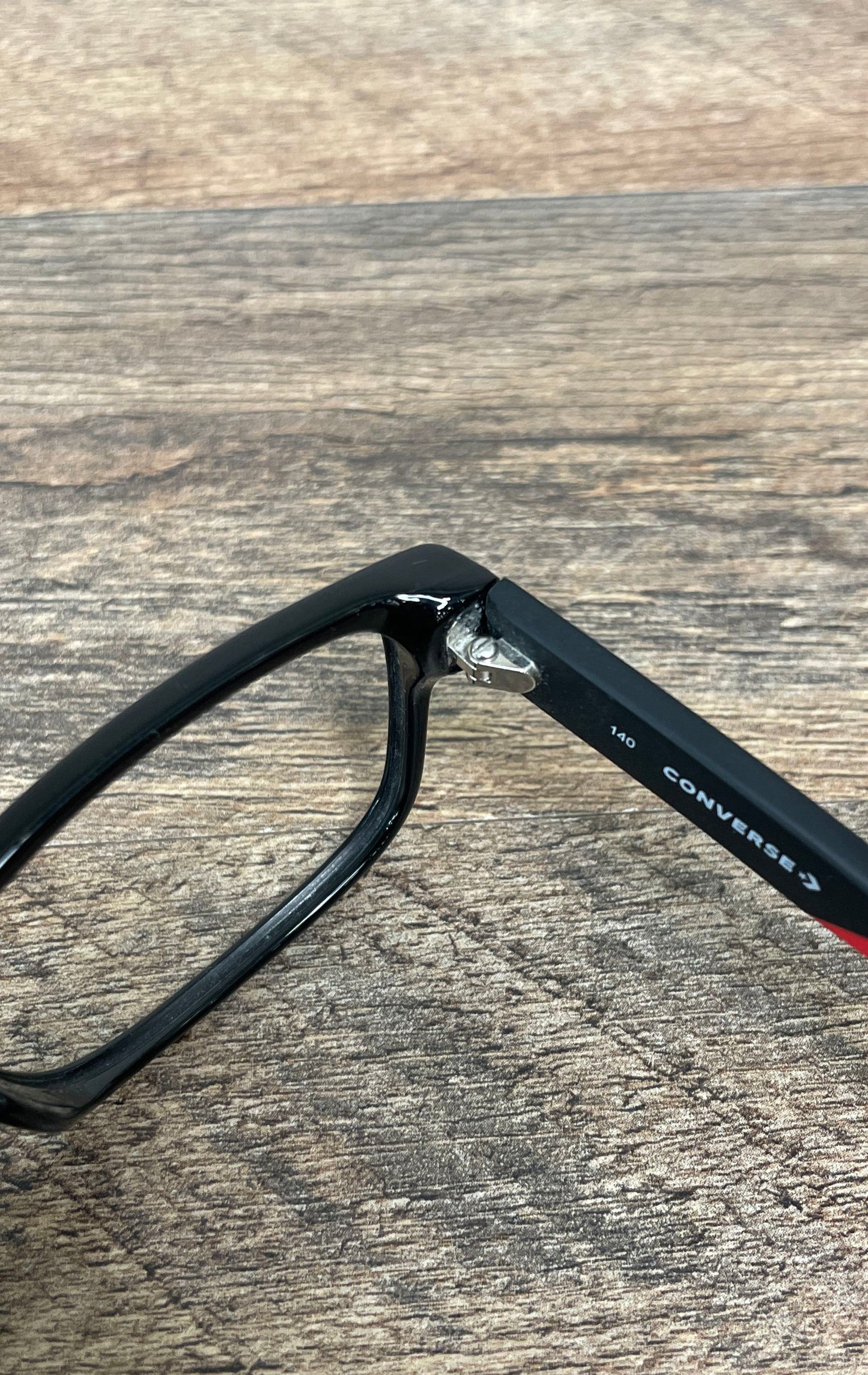Converse Youth Eyeglasses Frames Black Red Square CV5030Y Size 51-17-140