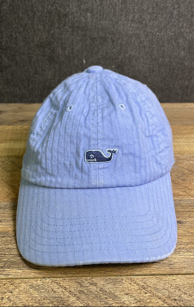 Vineyard Vines Light Blue Whale Logo Adjustable Baseball Hat