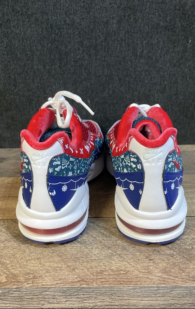 Nike Air Max 95 GS Christmas Holiday Red White Green Blue Size 6Y