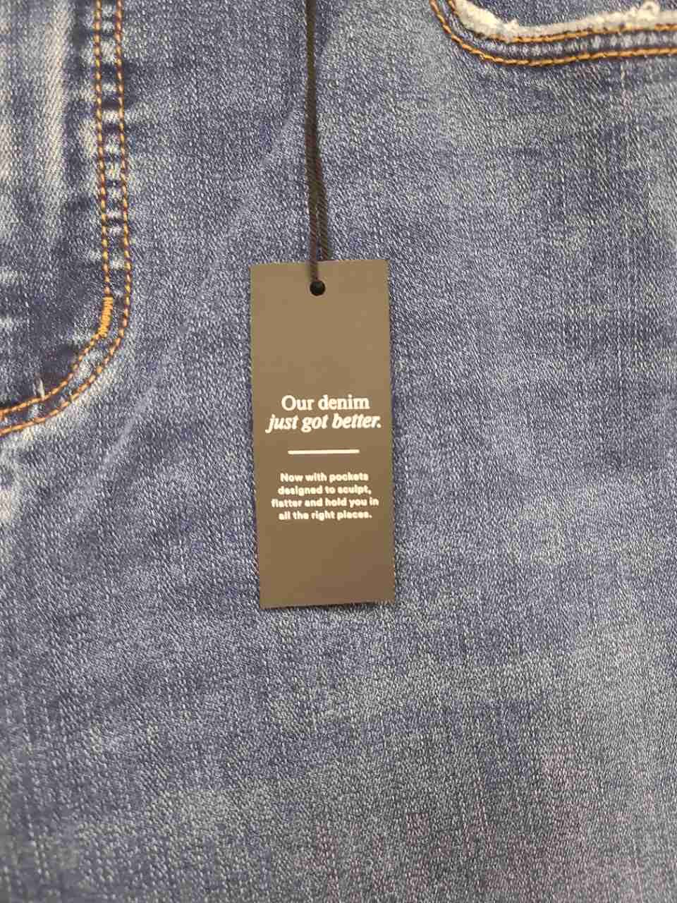 Ann Taylor Women's Blue The Skinny Curvy Fit Mid Rise Raw Hem Jeans NWT Sz 10P