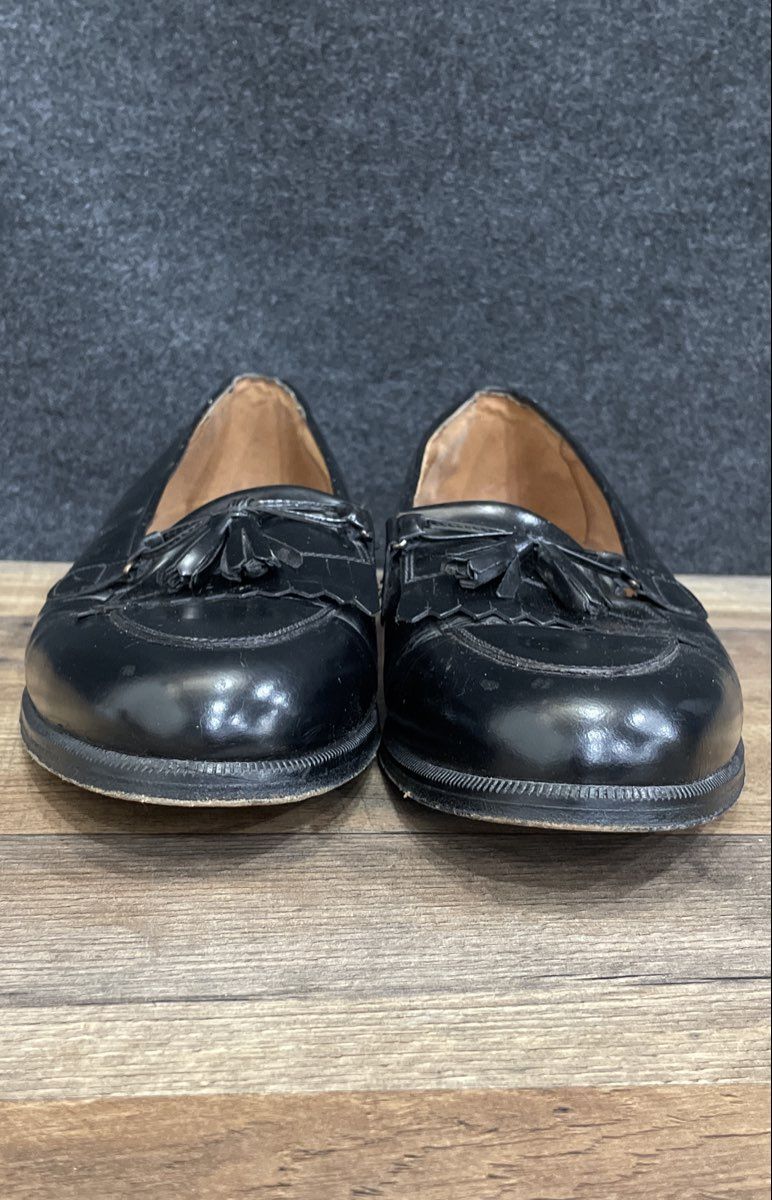 Embassy Black Leather Kiltie Tassel Loafers Dress Shoes Men's Size 12 D