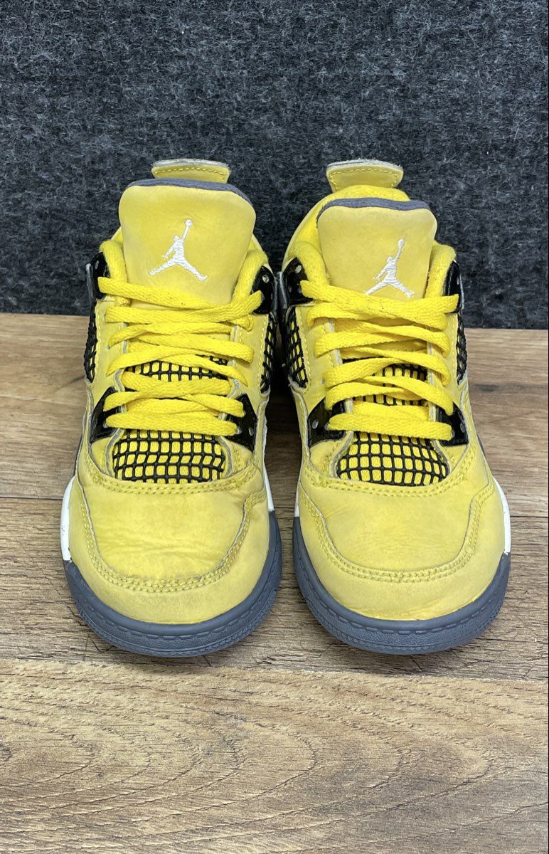 Nike Air Jordan 4 Retro Lightning Tour Yellow Black White GS Sneakers