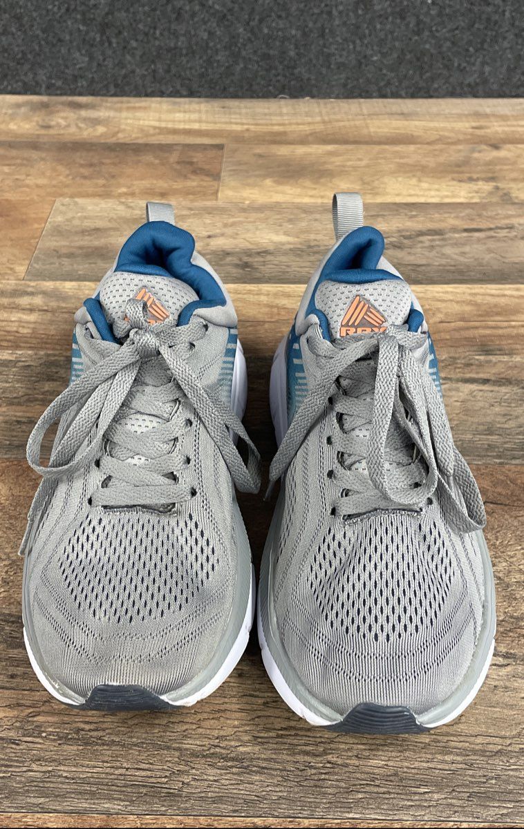 RBX Ascher Grey Blue Orange Athletic Running Sneakers Men's Size 8