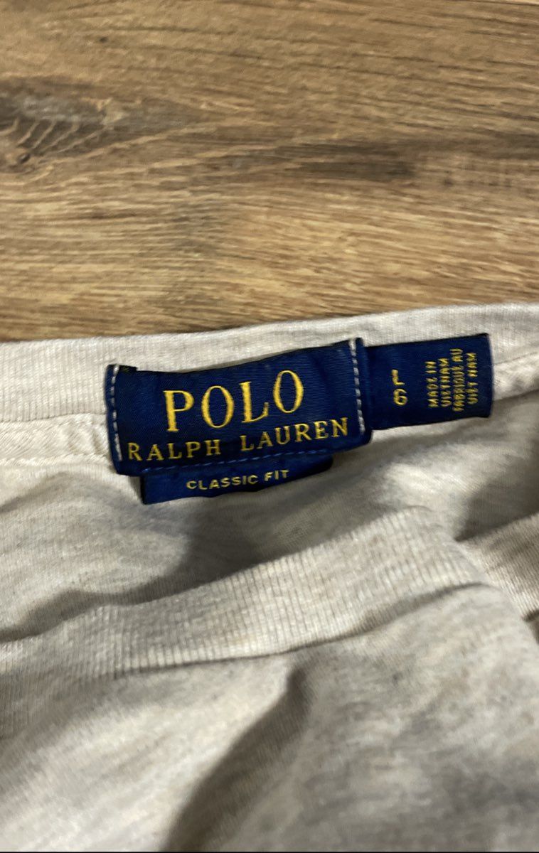 Polo Ralph Lauren Men's Grey Classic Fit Pony Logo Short Sleeve Tee Size L
