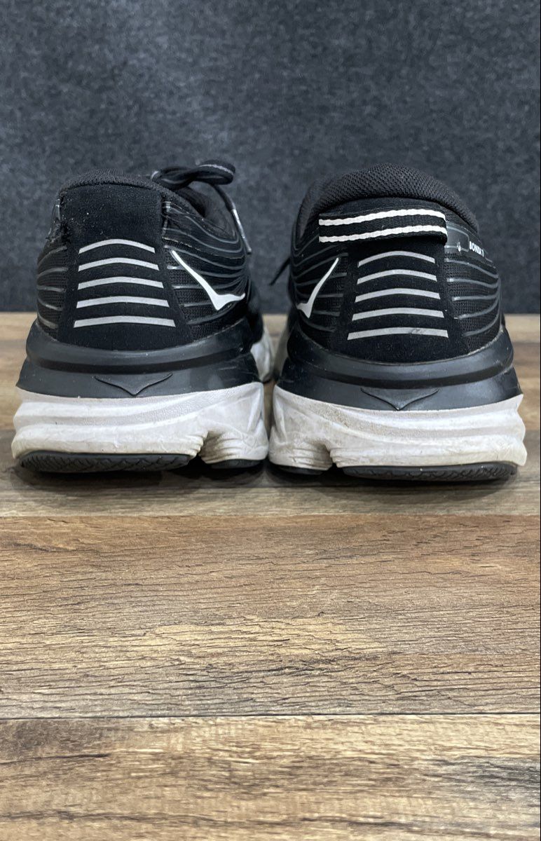 Hoka Bondi 7 Black White Men's Road Running Shoes Size 10D