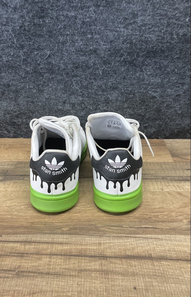 Adidas Stan Smith White Semi Solar Slime Drip Sneakers Women's Size 5.5