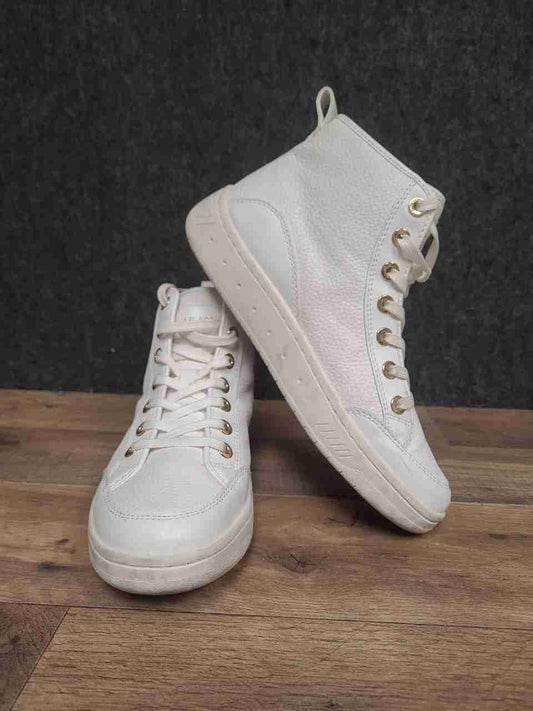 Michael Kors White Pebbled High Top Fashion Sneakers Women's Size 7.5