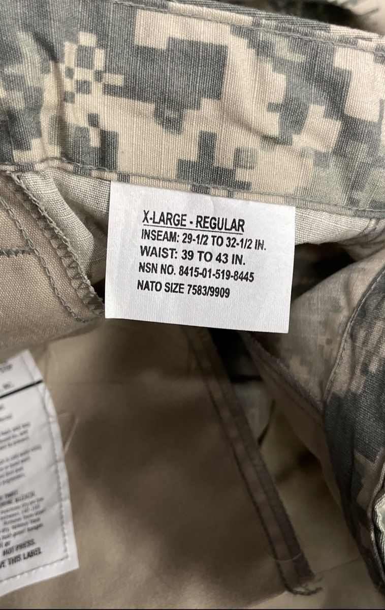 Propper Men's ACU Army Combat Uniform Digital Camo Ripstop Cargo Pants XL NWT