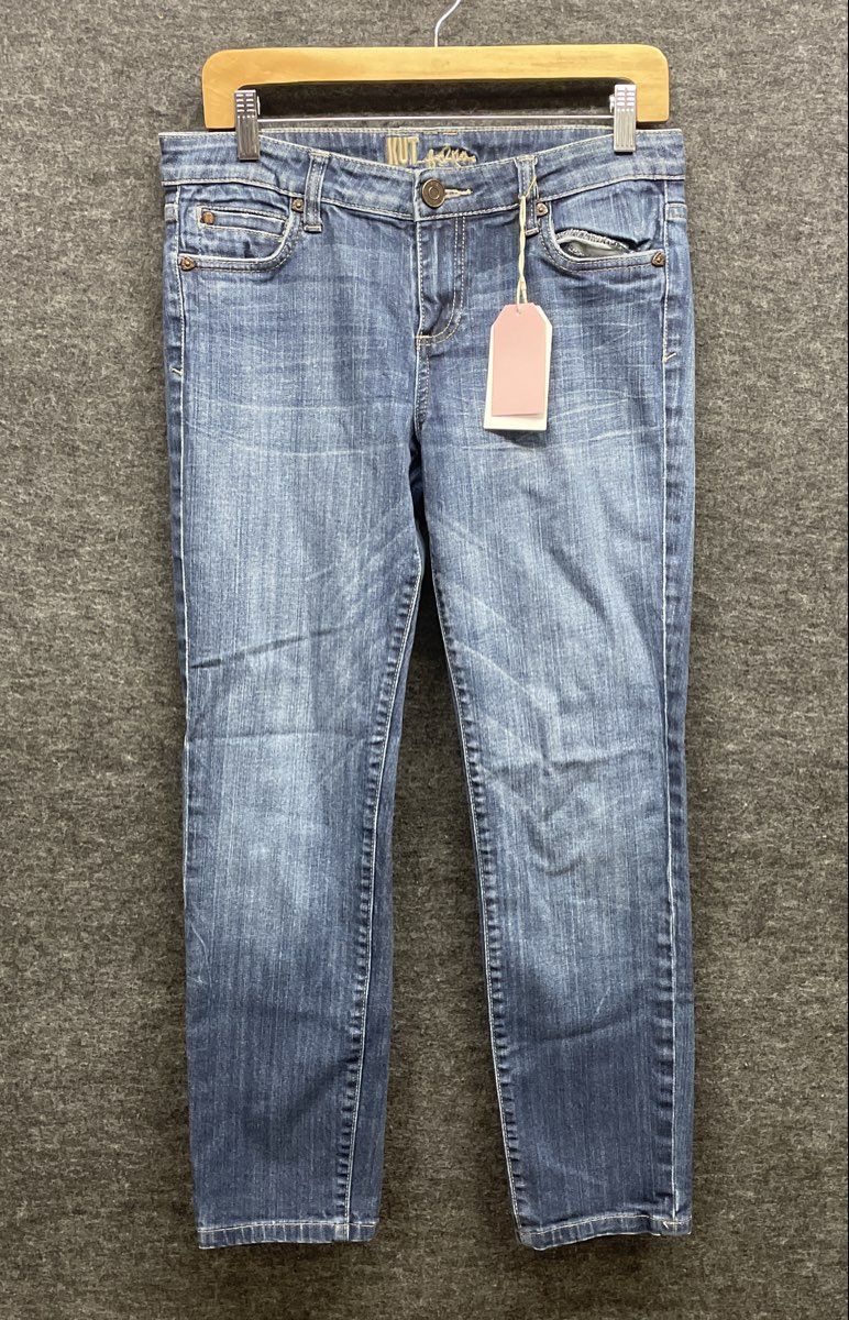 KUT from the Kloth Women's Blue Medium Wash Slim Straight Jeans Size 6