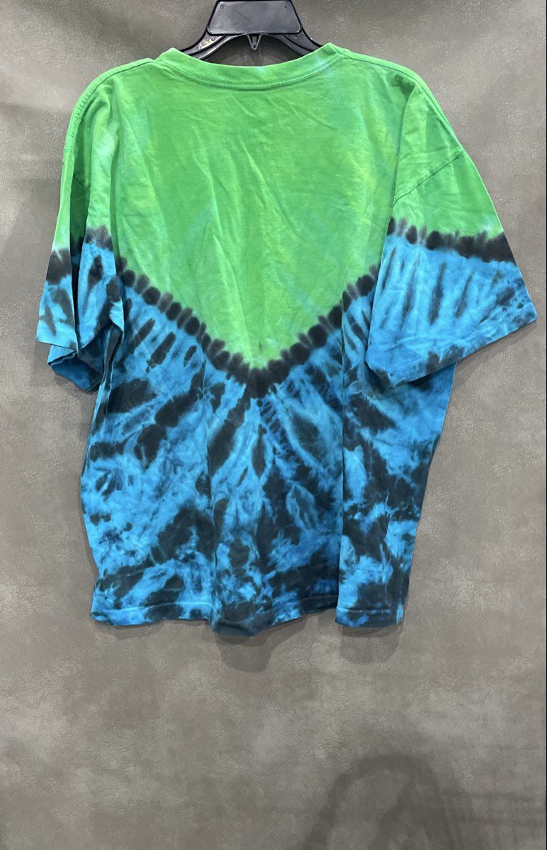 Vintage 90s Alore Men's Joe's Crab Shack Green Blue Tie Dye T Shirt XL USA