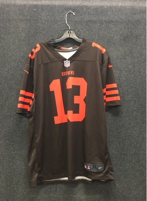Nike Men's Cleveland Browns Odell Beckham Jr #13 Color Rush Jersey Brown Sz XL