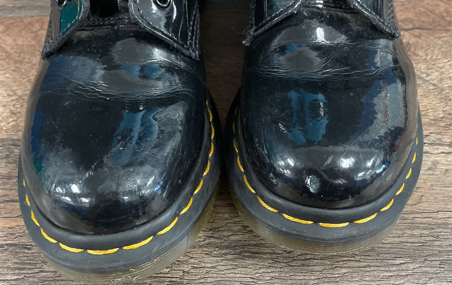 Dr. Martens 1460 W Black Patent Leather 8-Eye Boots Women's Size 7