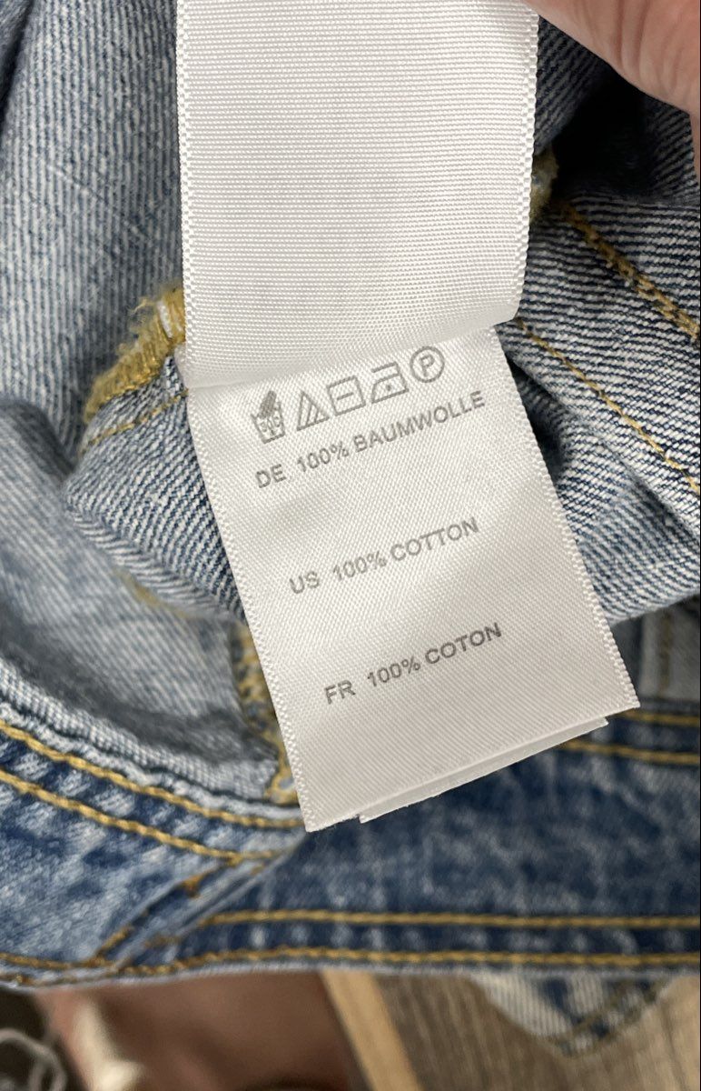 Articles of Society Women's Light Wash Sherpa Lined Denim Trucker Jacket Size L