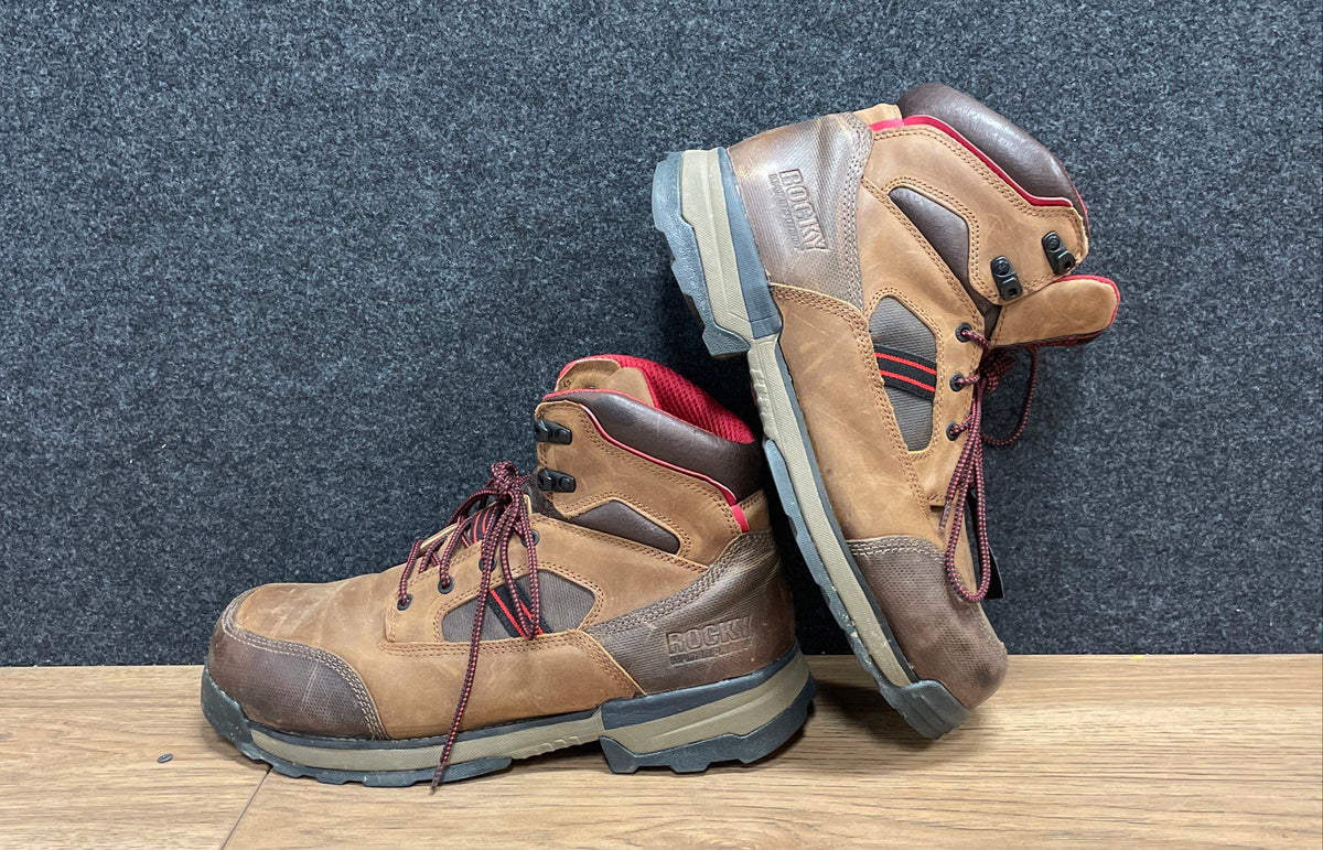 Rocky MobilWelt CT Brown Waterproof Composite Toe Work Boots Men's Size 13