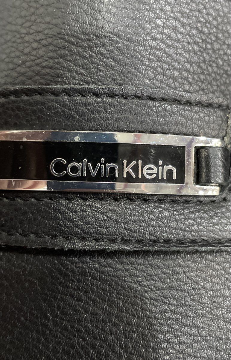 Calvin Klein Merwe Black Synthetic Leather Driving Loafers Men's Size 10