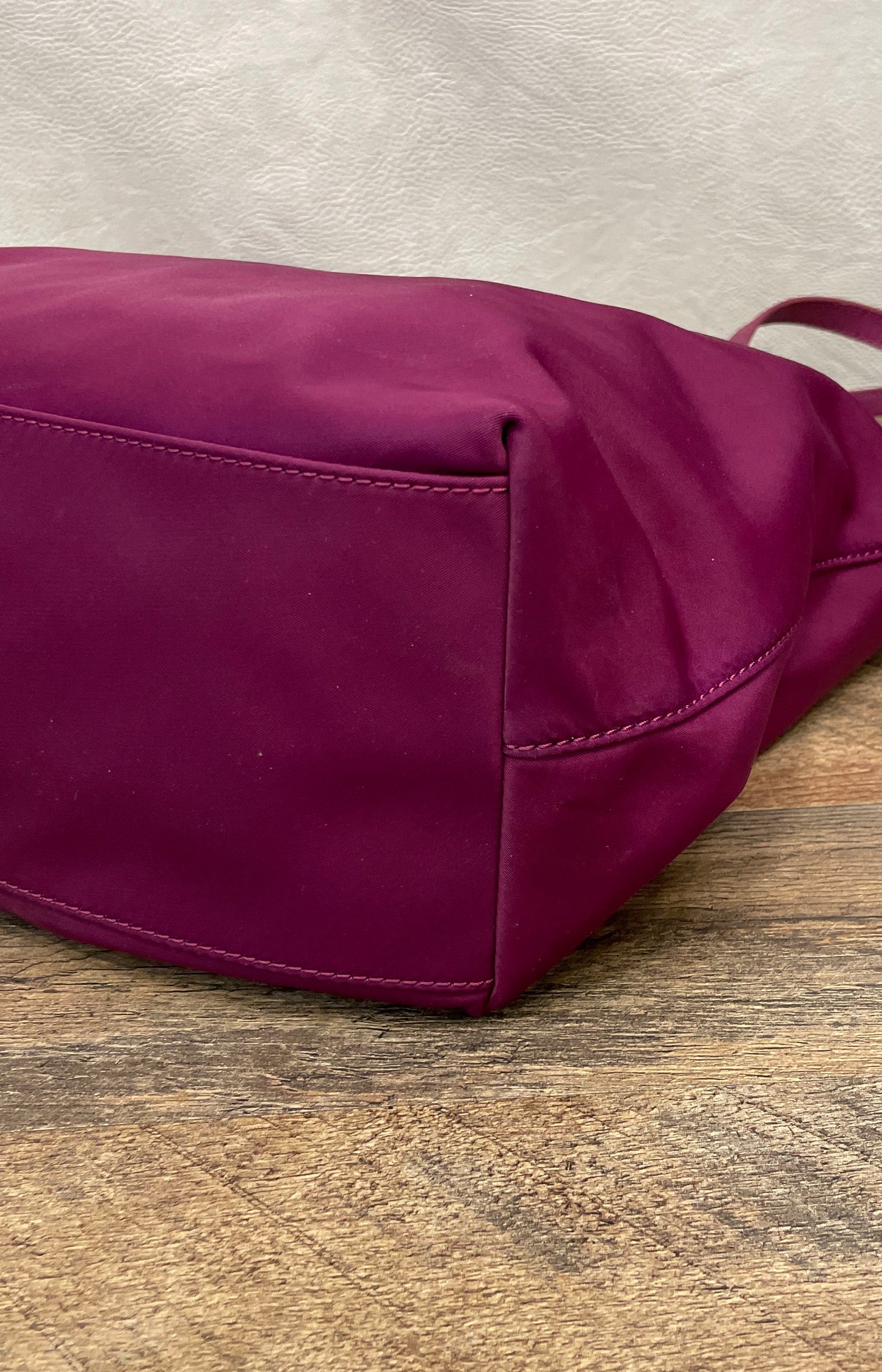 Kate Spade New York Purple Nylon Large Tote Shoulder Bag Gold Hardware