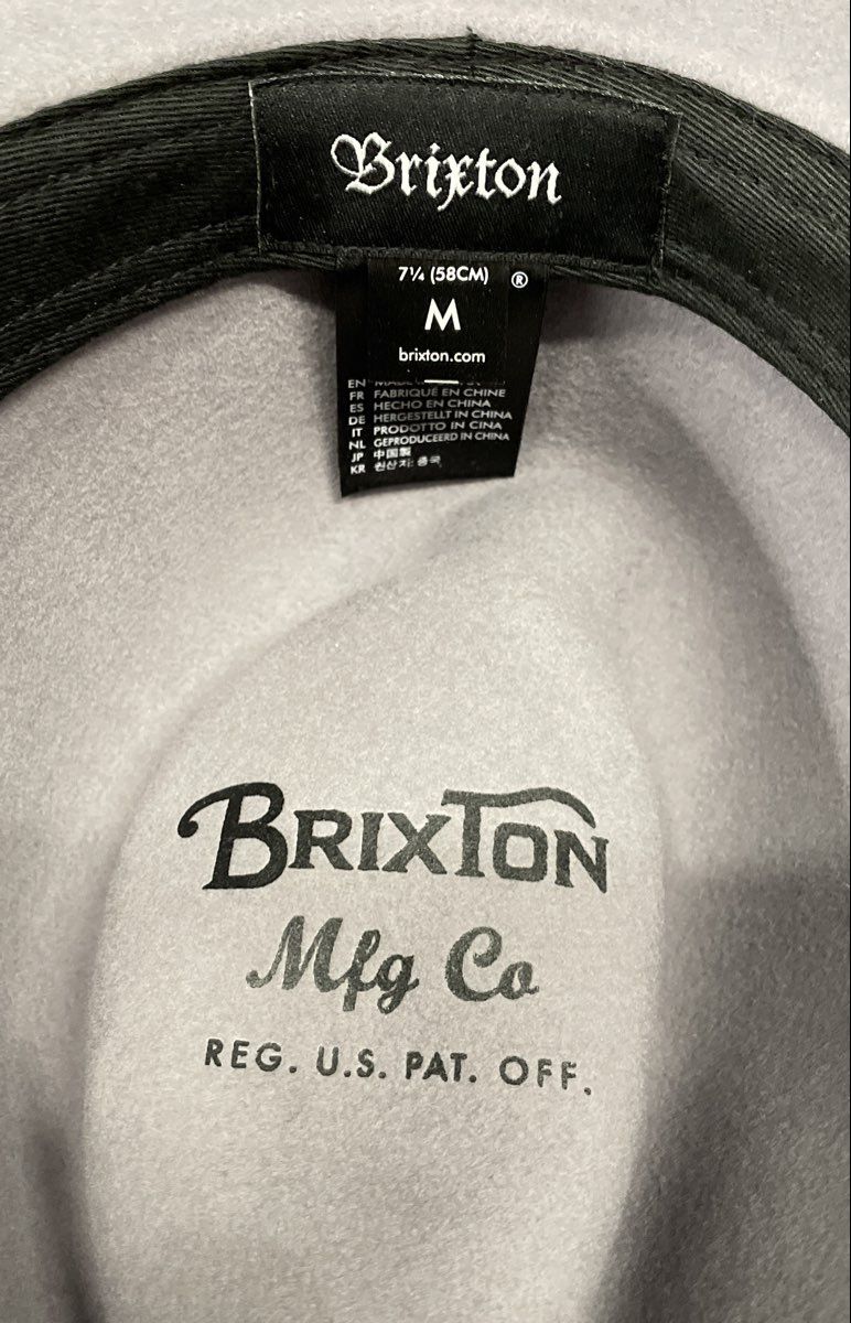 Brixton Unisex Gray Felt Fedora Wide Brim Hat Size M 7 1/4 58cm