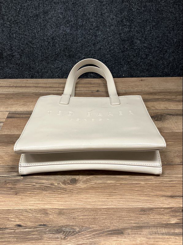 Ted Baker London The Icon Mini Tote Bag Cream Off White Textured Shopper
